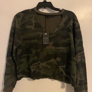Lucky Brand Army Print Sweater